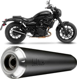 Terminale Di Scarico Senza Omologazione Suono Classic Racer Acciaio Nero Fondello Acciaio - Leovince Compatibile Con Kawasaki Eliminator 500 - Se (2024-2026)