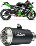 Terminale Di Scarico Senza Omologazione Suono Gp Corsa Acciaio Nero - Leovince Compatibile Con Kawasaki Ninja 500 - Se (2024-2026)