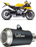 Terminale Di Scarico Senza Omologazione Suono Lv-10 Acciaio Nero Fondello Acciaio - Leovince Compatibile Con Yamaha Yzf-R1 - M 1000 (2015-2016)