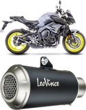 Terminale Di Scarico Senza Omologazione Suono Lv-10 Acciaio Nero Fondello Acciaio - Leovince Compatibile Con Yamaha Fz-10 - Sp (2022-2025)
