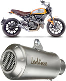Terminale Di Scarico Senza Omologazione Suono Lv-10 Acciaio Fondello Acciaio - Leovince Compatibile Con Ducati Scrambler 800 Classic (2015-2016)