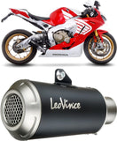 Terminale Di Scarico Senza Omologazione Suono Lv-10 Acciaio Nero Fondello Acciaio - Leovince Compatibile Con Honda Cbr 1000 Rr Fireblade (2017-2019)