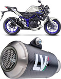 Exhaust Tip With Noise Certification Lv One Evo Steel Black Carbon Fiber End Cap - Leovince Compatible With Honda Crf 1100 L Africa Twin Adventure Sports (2020-2023)