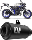 Terminale Di Scarico Senza Omologazione Suono Lv-14 R Acciaio Nero Fondello Carbonio - Leovince Compatibile Con Honda Cb 500 X (2019-2023)
