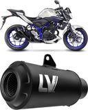 Exhaust Tip Without Sound Certification Lv-14 R Steel Black Carbon Fiber End Cap - Leovince Compatible With Honda Cbr 500 R (2019-2023)