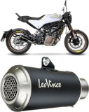Terminale Di Scarico Senza Omologazione Suono Lv-10 Acciaio Nero Fondello Acciaio - Leovince Compatibile Con Husqvarna Svartpilen 401 (2018-2019)