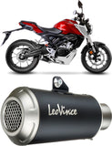 Complete Exhaust System Without Catalytic Converter And Without Sound Certification Lv-10 Steel Black Stainless Steel End Cap - Leovince Compatible With Honda Cb 125 R Neo Sports Café (2018-2020)