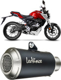 Impianto Di Scarico Completo Non Catalizzato E Senza Omologazione Suono Lv-10 Acciaio Nero Fondello Acciaio - Leovince Compatibile Con Honda Cb 125 R Neo Sports Café (2018-2020)