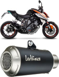 Terminale Di Scarico Senza Omologazione Suono Lv-10 Acciaio Nero Fondello Acciaio - Leovince Compatibile Con Ktm 1290 Super Duke R (2017-2019)