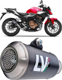 Terminale Di Scarico Senza Omologazione Suono Lv-10 Carbonio Fondello Acciaio - Leovince Compatibile Con Honda Cb 500 Hornet (2024-2026)