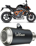 Terminale Di Scarico Senza Omologazione Suono Lv-10 Acciaio Nero Fondello Acciaio - Leovince Compatibile Con Ktm 1290 Super Duke R (2020)