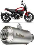 Terminale Di Scarico Senza Omologazione Suono Lv-10 Acciaio Fondello Acciaio - Leovince Compatibile Con Ducati Scrambler 800 Icon (2021-2022)
