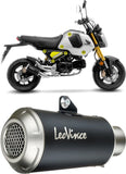 Impianto Di Scarico Completo Non Catalizzato E Senza Omologazione Suono Lv-10 Acciaio Nero Fondello Acciaio - Leovince Compatibile Con Honda Msx 125 (2022-2024)
