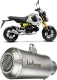 Impianto Di Scarico Completo Non Catalizzato E Senza Omologazione Suono Lv-10 Acciaio Fondello Acciaio - Leovince Compatibile Con Honda Grom 125 (2022-2024)