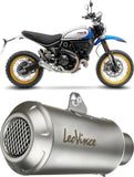 Terminale Di Scarico Senza Omologazione Suono Lv-10 Acciaio Fondello Acciaio - Leovince Compatibile Con Ducati Scrambler 800 Desert Sled (2021-2022)