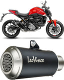 Terminale Di Scarico Senza Omologazione Suono Lv-10 Acciaio Nero Fondello Acciaio - Leovince Compatibile Con Ducati Monster 937 (2021-2024)