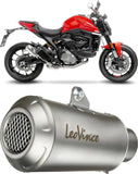 Terminale Di Scarico Senza Omologazione Suono Lv-10 Acciaio Fondello Acciaio - Leovince Compatibile Con Ducati Monster 937 (2021-2024)