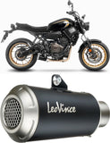 Impianto Di Scarico Completo Non Catalizzato E Senza Omologazione Suono Lv-10 Acciaio Nero Fondello Acciaio - Leovince Compatibile Con Yamaha Yzf-R7 700 (2021-2024)