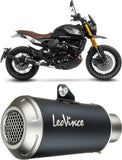 Terminale Di Scarico Senza Omologazione Suono Lv-10 Acciaio Nero Fondello Acciaio - Leovince Compatibile Con Moto Morini Seiemmezzo Scr - Str - A2 (2023-2024)