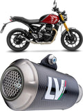 Terminale Di Scarico Senza Omologazione Suono Lv-10 Carbonio Fondello Acciaio - Leovince Compatibile Con Triumph Speed 400 (2024-2026)