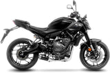 Impianto Di Scarico Completo Non Catalizzato E Senza Omologazione Suono Lv-10 Acciaio Nero Fondello Acciaio - Leovince Compatibile Con Yamaha Mt-07 (2025-2026)