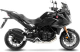 Terminale Di Scarico Senza Omologazione Suono Lv-12 R Acciaio Nero Fondello Carbonio - Leovince Compatibile Con Honda Nt 1100 (2025-2026)