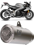 Terminale Di Scarico Senza Omologazione Suono Lv Corsa S Titanio Fondello Acciaio - Leovince Compatibile Con Aprilia Tuono V4 1100 Rr (2019-2020)