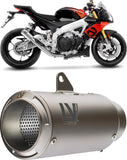 Terminale Di Scarico Senza Omologazione Suono Lv Corsa Titanio Fondello Acciaio - Leovince Compatibile Con Aprilia Tuono V4 1100 Rr (2019-2020)
