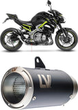 Terminale Di Scarico Senza Omologazione Suono Lv Corsa Acciaio Nero Fondello Acciaio - Leovince Compatibile Con Kawasaki Z 900 A2 (2018-2024)