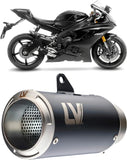 Terminale Di Scarico Senza Omologazione Suono Lv Corsa Acciaio Nero Fondello Acciaio - Leovince Compatibile Con Yamaha Yzf-R6 (2006-2021)
