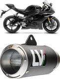 Terminale Di Scarico Senza Omologazione Suono Lv Corsa Carbonio Fondello Acciaio - Leovince Compatibile Con Yamaha Yzf-R6 (2006-2021)