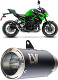 Terminale Di Scarico Senza Omologazione Suono Lv Corsa Acciaio Nero Fondello Acciaio - Leovince Compatibile Con Kawasaki Z 900 (2020-2024)