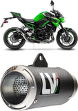 Terminale Di Scarico Senza Omologazione Suono Lv Corsa Carbonio Fondello Acciaio - Leovince Compatibile Con Kawasaki Z 900 (2020-2024)