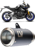 Terminale Di Scarico Senza Omologazione Suono Lv Corsa Acciaio Nero Fondello Acciaio - Leovince Compatibile Con Yamaha Fz-10 - Sp (2016-2020)