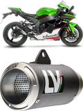Exhaust Tip Without Sound Certification Lv Corsa Carbon Fiber Stainless Steel End Cap - Leovince Compatible With Kawasaki Zx 10R Ninja (2016-2020)