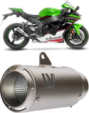 Exhaust Tip Without Sound Certification Lv Corsa Titanium Stainless Steel End Cap - Leovince Compatible With Kawasaki Zx 10R Ninja (2016-2020)