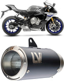 Terminale Di Scarico Senza Omologazione Suono Lv Corsa Acciaio Nero Fondello Acciaio - Leovince Compatibile Con Yamaha Yzf-R1 - M 1000 (2015-2016)