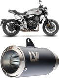 Terminale Di Scarico Senza Omologazione Suono Lv Corsa Acciaio Nero Fondello Acciaio - Leovince Compatibile Con Honda Cb 1000 R Neo Sports Café (2018-2024)