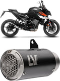 Terminale Di Scarico Senza Omologazione Suono Lv Corsa S Acciaio Nero Fondello Acciaio - Leovince Compatibile Con Ktm 990 Duke - R (2024-2026)
