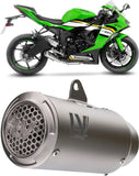 Terminale Di Scarico Senza Omologazione Suono Lv Corsa S Titanio Fondello Acciaio - Leovince Compatibile Con Kawasaki Zx 6R Ninja (2024-2026)