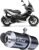Impianto Di Scarico Completo Non Catalizzato E Senza Omologazione Suono Gp Corsa Carbonio - Leovince Compatibile Con Aprilia Sr Gt 125 - Sport (2022-2024)