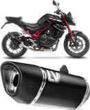 Exhaust Tip Without Sound Certification Lv-14 R Steel Black Carbon Fiber End Cap - Leovince Compatible With Honda Cb 750 Hornet (2025-2026)