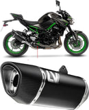Terminale Di Scarico Senza Omologazione Suono Lv-14 R Acciaio Nero Fondello Carbonio - Leovince Compatibile Con Kawasaki Z 900 (2017-2019)