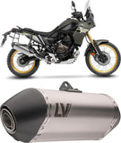 Exhaust Tip Without Sound Certification Lv-14 Stainless Steel Carbon Fiber End Cap - Leovince Compatible With Yamaha Ténéré 700 (2019-2020)