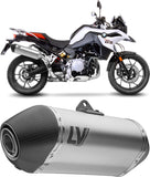 Exhaust Tip Without Sound Certification Lv-14 Titanium Carbon Fiber End Cap - Leovince Compatible With Bmw F 900 Gs - Adventure (2024-2026)