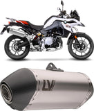 Terminale Di Scarico Senza Omologazione Suono Lv-14 Acciaio Fondello Carbonio - Leovince Compatibile Con Bmw F 850 Gs - Adventure (2018-2024)