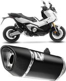 Terminale Di Scarico Senza Omologazione Suono Lv-14 R Acciaio Nero Fondello Carbonio - Leovince Compatibile Con Honda Forza 750 (2025-2026)