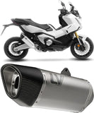 Terminale Di Scarico Senza Omologazione Suono Lv-14 R Titanio Fondello Carbonio - Leovince Compatibile Con Honda X-Adv 750 (2017-2024)