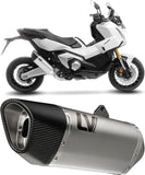 Terminale Di Scarico Senza Omologazione Suono Lv-14 R Acciaio Fondello Carbonio - Leovince Compatibile Con Honda X-Adv 750 (2017-2024)
