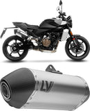 Terminale Di Scarico Senza Omologazione Suono Lv-14 Titanio Fondello Carbonio - Leovince Compatibile Con Husqvarna Svartpilen 801 (2024-2026)